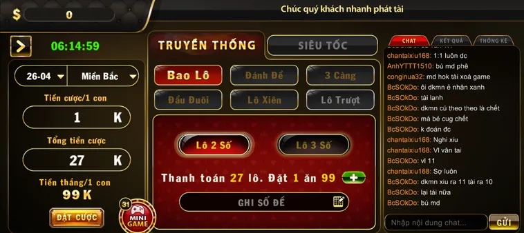 Chinh Phục Lô Đề 1 Ăn 99 Tại B52 Club Với Tỷ Lệ Cao