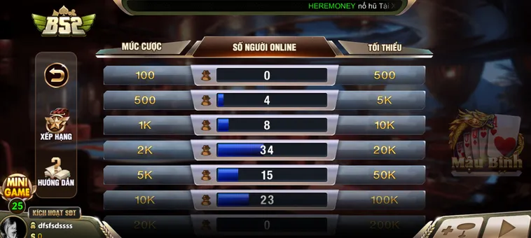 Mậu Binh Tại B52 Club Đấu Trường Chiến Binh Bài Lá Với Lối Chơi Độc Đáo