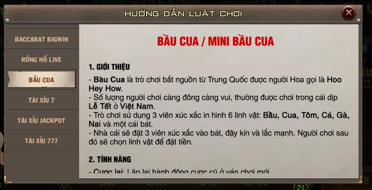 Trải Nghiệm Mini Bầu Cua Tại B52 Club Với Tỷ Lệ Thắng Cực Cao
