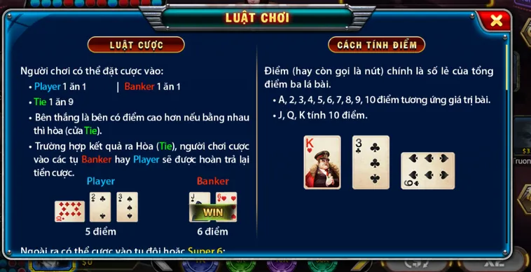 Đánh Giá Chi Tiết Super Baccarat 6 Tại B52 Club Dành Cho Người Chơi Mới