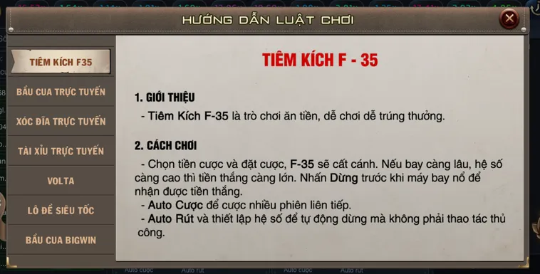 Chiến Thuật Săn Thưởng Tiêm Kích F35 Tại B52 Club Đạt Hiệu Quả