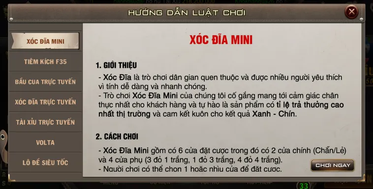 Trải Nghiệm Đỉnh Cao Minigame Xóc Dĩa Mini Tại B52 Club Mỗi Ngày
